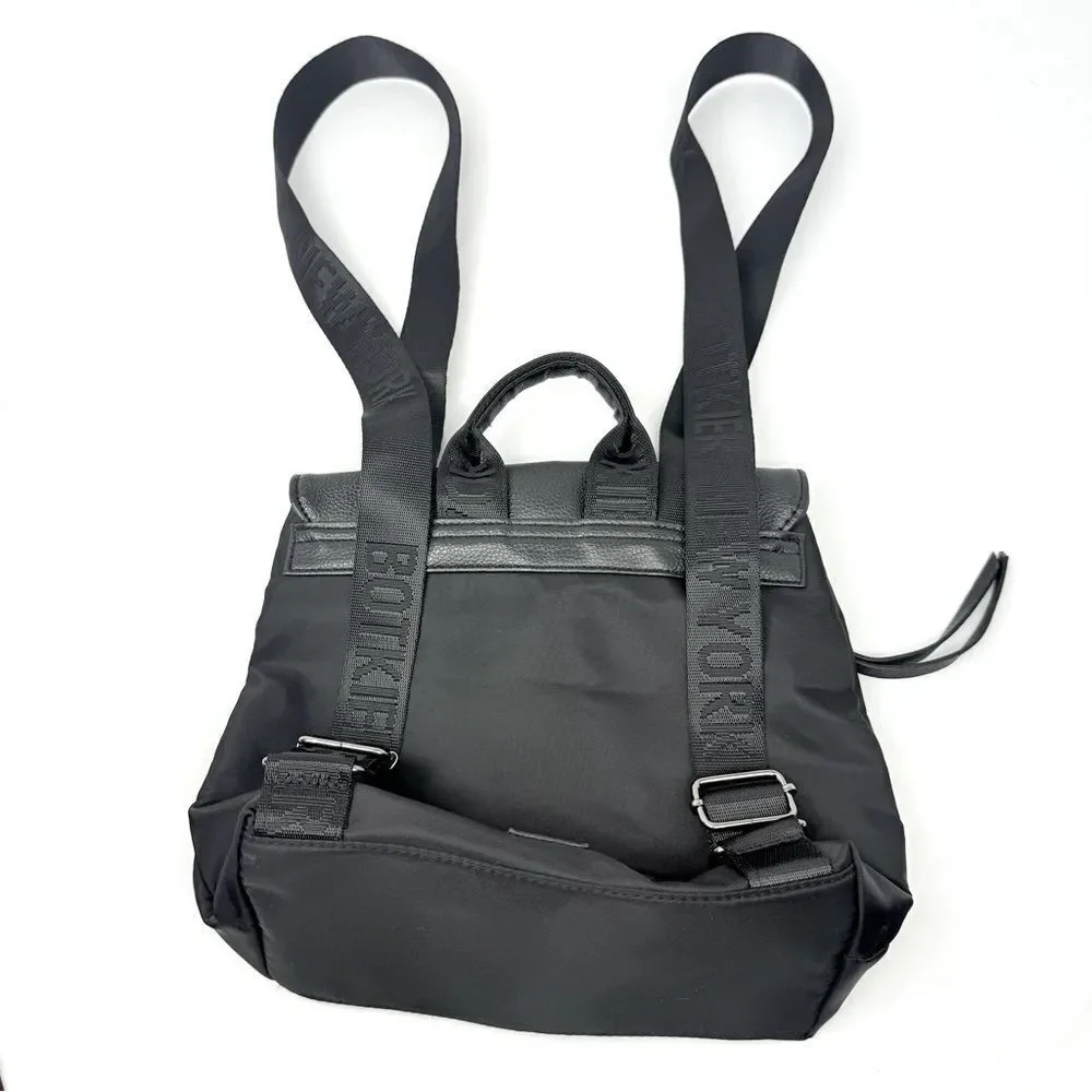 Botkier New York Black Trigger Logo Double Strap Mini Backpack